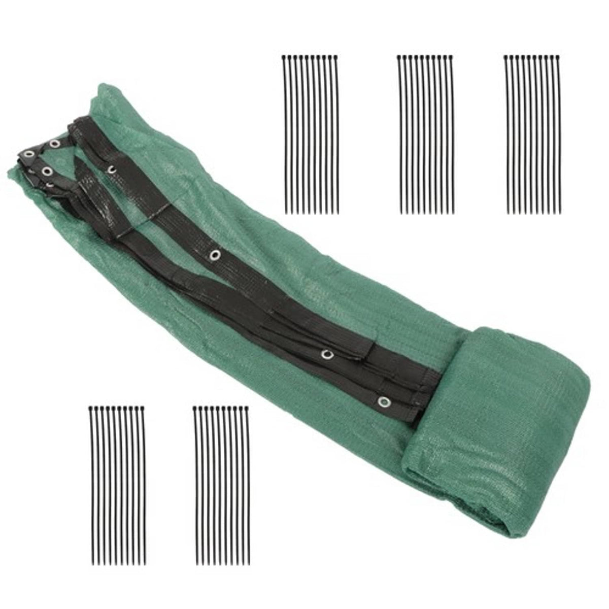 Solid Spare Garden Fence Privacy Screen Cover Mesh 4FTx50FT Dark Green with zip ties
