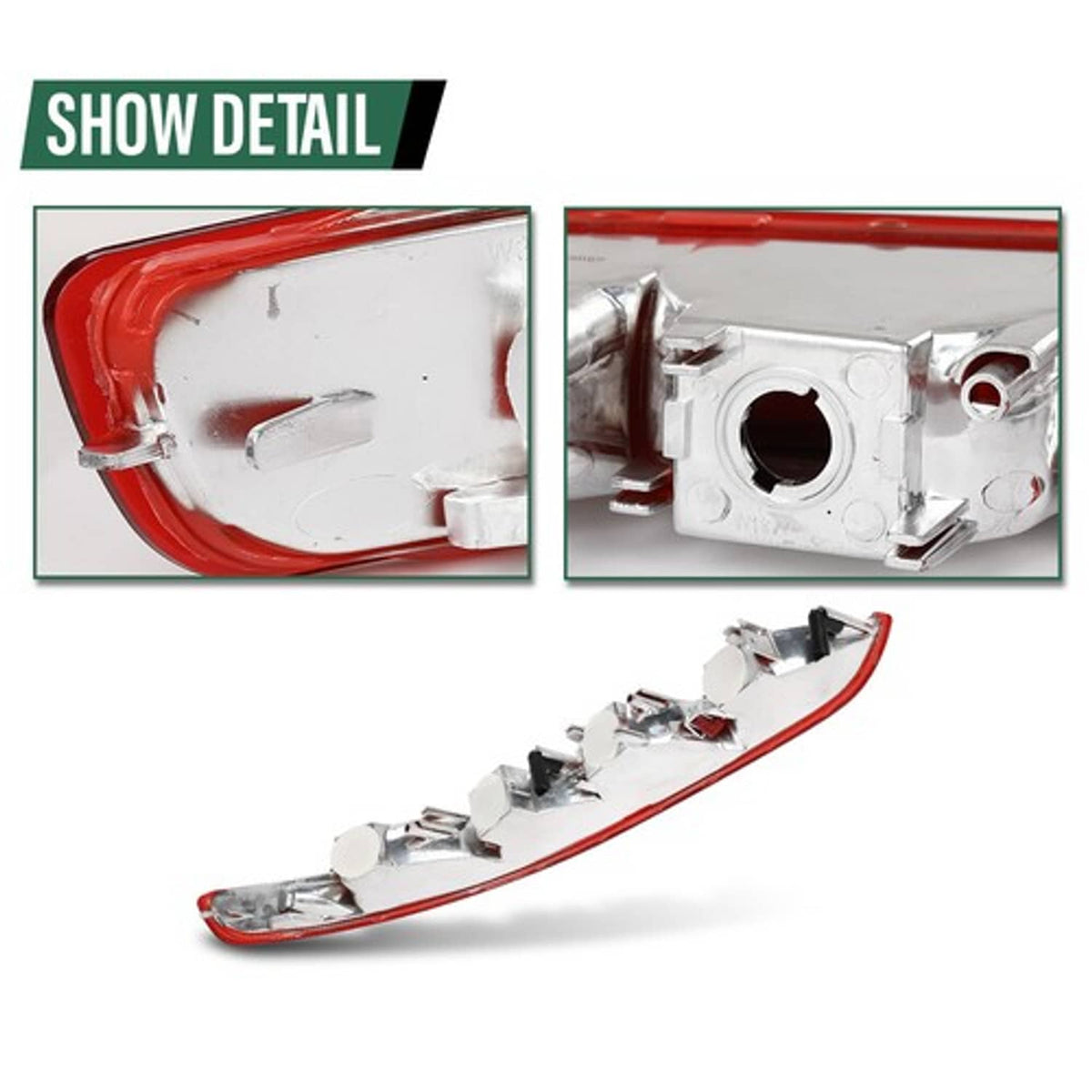 Solid Spare Rear Lower Bumper Tail Light Reverse Stop Lamp Fit For 09-16 Audi Q5 Left+Right