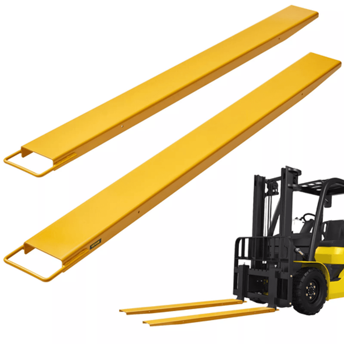 Solid Spare Pallet Fork Extensions Forklift Extensions 72" x 4.5" Heavy Duty Steel
