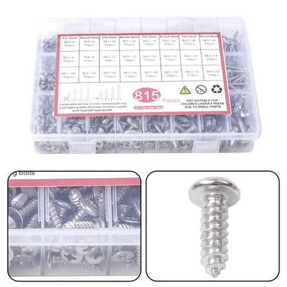Solid Spare M3 M4 M5 size 815 pieces Stainless Steel Bolts and Nuts Combination Kits