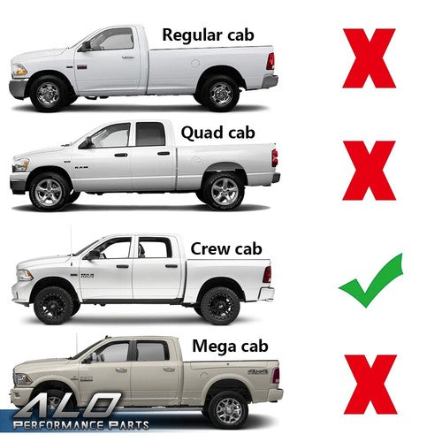 Solid Spare Fit For 01-06 Silverado GMC Sierra 2500/3500 Crew Cab Corners Rocker Panel Guard