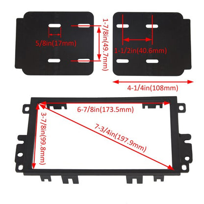 Solid Spare Double Din Stereo Radio Install Dash Kit w Antenna Adapter Wire Harness For GMC