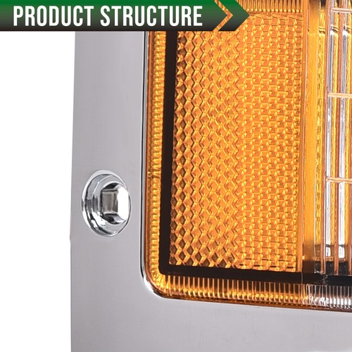 Solid Spare Fit For 90-97 Nissan D21 Pickup Chrome Parking Corner Side Marker Signal Lights