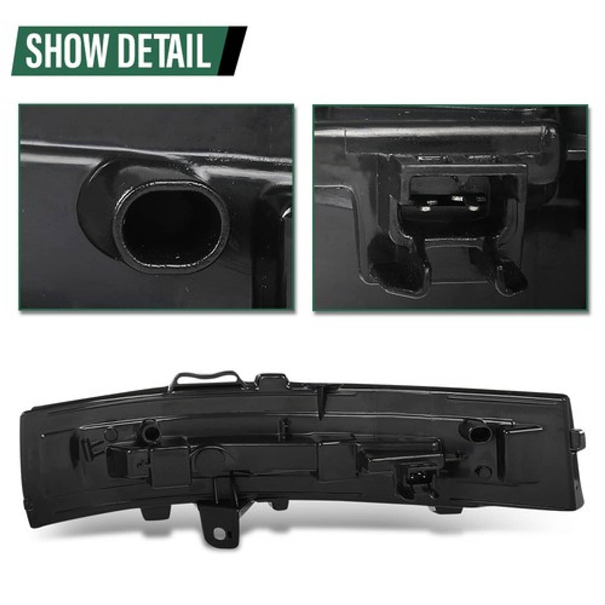Solid Spare Door Mirror Turn Signal Light Left Fit For 2015-2021 Ford Edge FT4Z13B374A