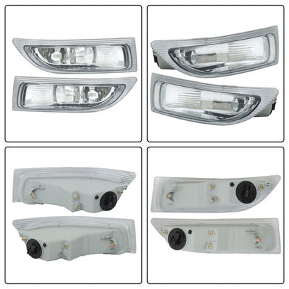 Solid Spare LH & RH Clear Lens Fog Light w/ Bulbs for 2004-2005 Toyota Sienna