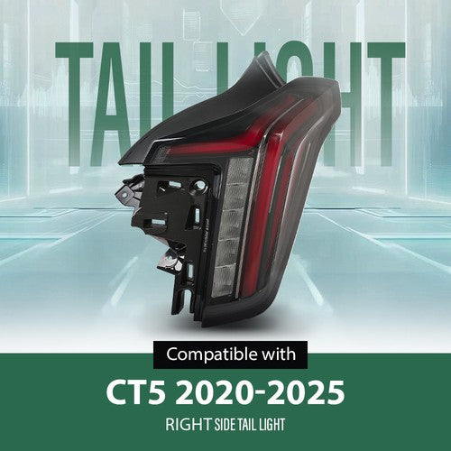 Solid Spare LED DRL Tail Light Fit For 2020-2025 Cadillac CT5 Rear Lamp Right Side RH