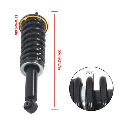Solid Spare For Jaguar XJ Series 10-18 Pair Rear Shock Struts Assys Coil Spring w/o Electric
