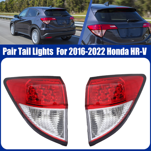 Pair Tail lights For 2016-2022 Honda HR-V HRV Rear Brake Lamp Assembly W/O Bulbs