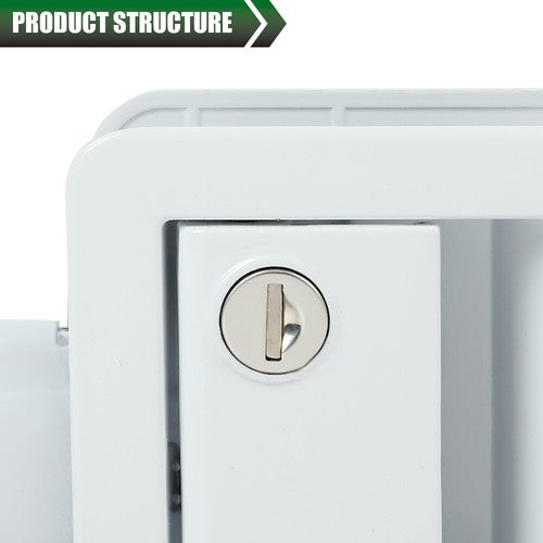 Solid Spare RV Entry Door Lock Handle Knob w/ Deadbolt Camper Travel Trailer Latch Key White