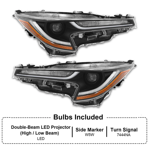 For 2020 2021 2022 Toyota Corolla L LE LED Headlight Pair W/Turn Singal light