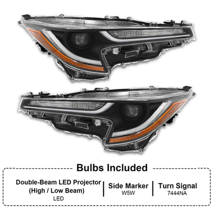 For 2020 2021 2022 Toyota Corolla L LE LED Headlight Pair W/Turn Singal light