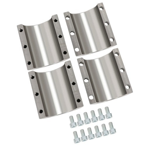 Solid Spare 2PCS Universal 1.75'' 1 3/4‘’ Steel Bolt On Tube Clamps Weld Roll Cage Mount