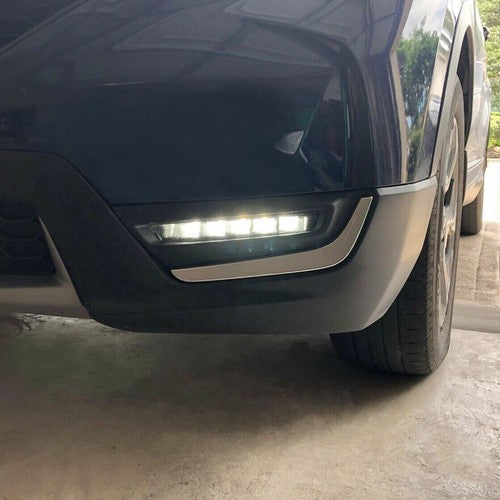 Solid Spare LED DRL Daytime Running Fog Lamp Lights w/Brackets For Honda CRV CR-V 2017-2019