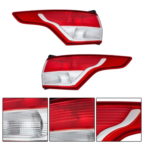 Solid Spare 2pcs Left+Right Red Rear Tail Light Brake Lamp For Ford Escape 2013-2016 Halogen