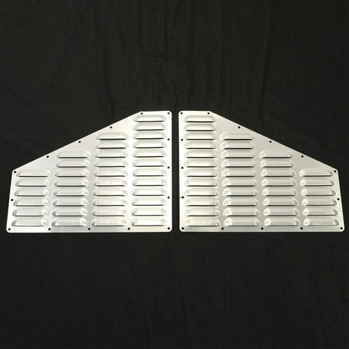 Solid Spare 2Pcs Silver Hood Louver Alum Vent Panels Kit For Jeep XJ Cherokee 1984-2001