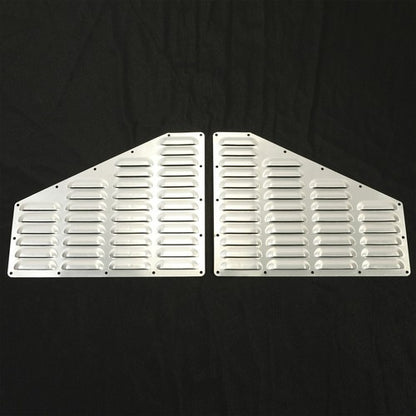 Solid Spare 2Pcs Silver Hood Louver Alum Vent Panels Kit For Jeep XJ Cherokee 1984-2001