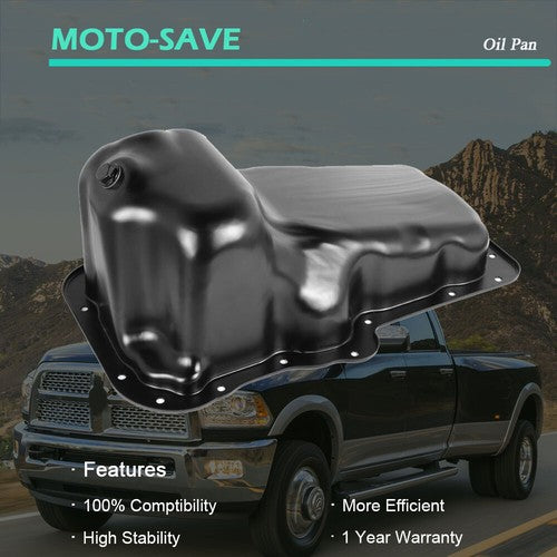 Solid Spare Engine Oil Pan For 04-05 Dodge Dakota 3.7L V6 4.7L V8 11-12 Ram 1500 3.7L V6