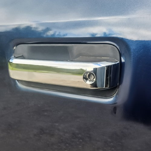 Solid Spare 4x Chrome Door Handle Cover Cap Trim Kit No SMKH For 2017-2020 Ford F-250/F-350