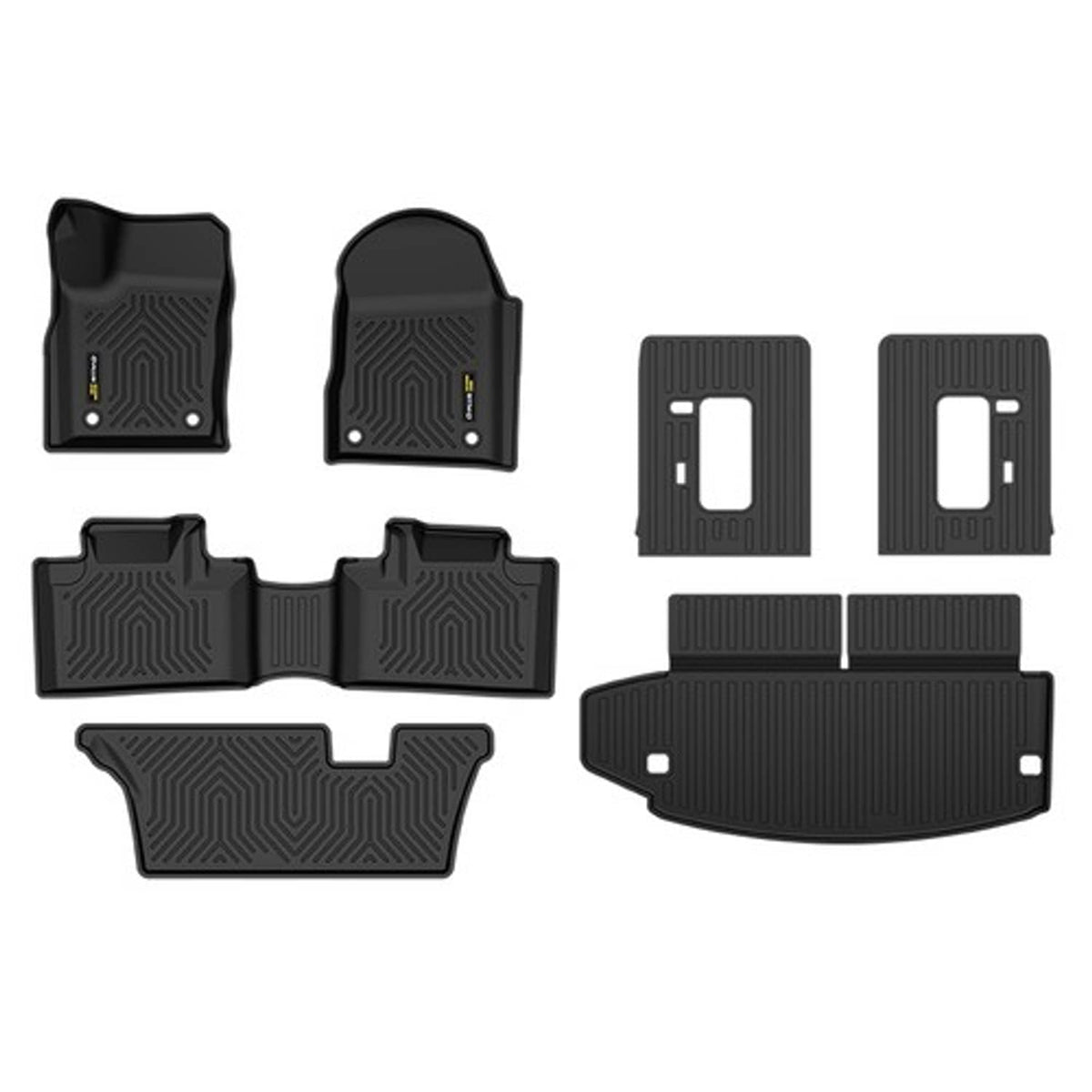Solid Spare Fit For 16-25 Dodge Durango 7 Seats TPE Floor Mats+Cargo & 3rd Row Backrest Mat