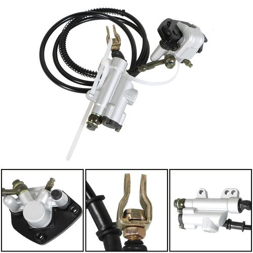 Solid Spare Rear Hydraulic Brake Caliper Assembly + Disc Rotor Kit For ATV Go-kart Fast Ship