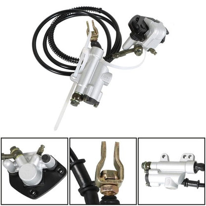 Solid Spare Rear Hydraulic Brake Caliper Assembly + Disc Rotor Kit For ATV Go-kart Fast Ship