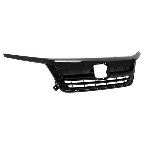Solid Spare Fit 2019-21 2022 Honda Pilot Front Upper Grille Full Glossy Black Grill Assembly