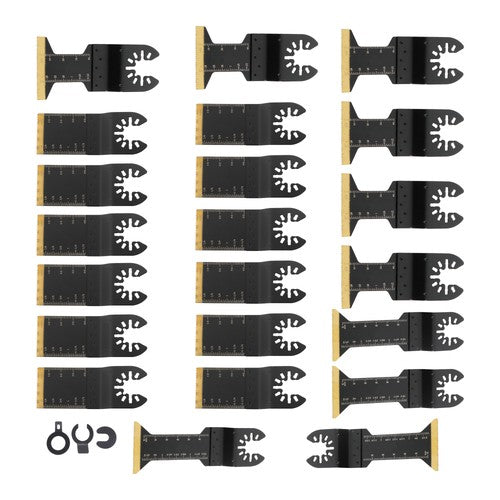 Solid Spare 22PCS Titanium Oscillating Saw Blades Universal Multitool Cutting Blades Kit