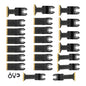 Solid Spare 22PCS Titanium Oscillating Saw Blades Universal Multitool Cutting Blades Kit