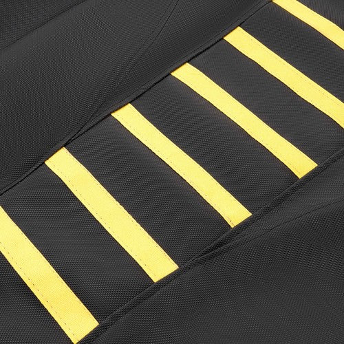 Solid Spare Black+Yellow Ribs PVC Multi Grip Seat Cover For Suzuki Z400 LTZ 400 2003-2009 08