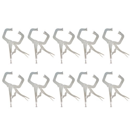 Solid Spare 10 pc 11" Swivel Pad Locking C-Clamp Locking Pliers Entrained Rotary Gasket US
