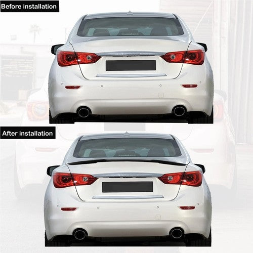For 2014-2024 Infiniti Q50 M4 Style Rear Trunk Spoiler Wing Carbon Fiber Style