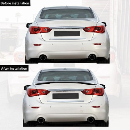 For 2014-2024 Infiniti Q50 M4 Style Rear Trunk Spoiler Wing Carbon Fiber Style
