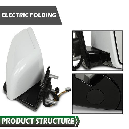 Solid Spare 2Pc White Side Door Mirror Fit For Mercedes Benz M GL Class ML63 ML350 2005-2011