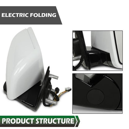 Solid Spare 2Pc White Side Door Mirror Fit For Mercedes Benz M GL Class ML63 ML350 2005-2011