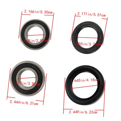 Solid Spare Fit For Yamaha Rhino 450 660 700 2011 New Front Rear Wheel Bearings Seals Kits
