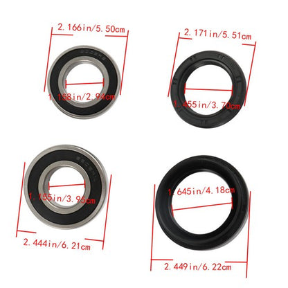 Solid Spare Fit For Yamaha Rhino 450 660 700 2011 New Front Rear Wheel Bearings Seals Kits
