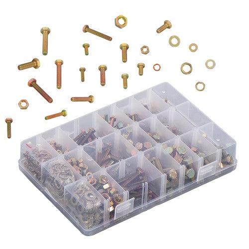 Solid Spare 720 PCS Heavy Duty M4 M5 M6 Alloy Steel Hexagon Bolts Nuts And Washers Kit