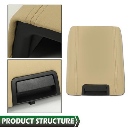 Solid Spare Fit For 2004-2008 Ford F-150 Beige Vinyl Center Console Arm Rest Lid Cover Pad