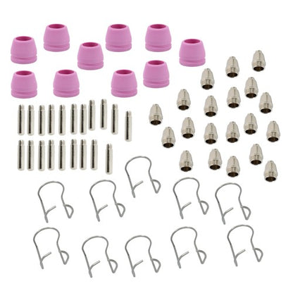 Solid Spare 60pcs Plasma Cutter Torch Consumables Kit for SG-55, AG-60, WSD-60 CUT50 60Amp