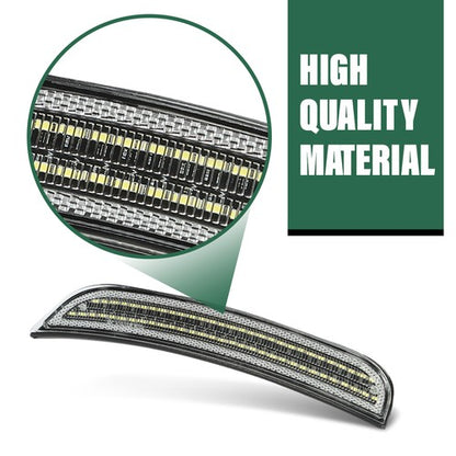 Solid Spare Fit For 2015-2022 Dodge Charger LED Side Marker Lights Front+Rear Fender Lamps