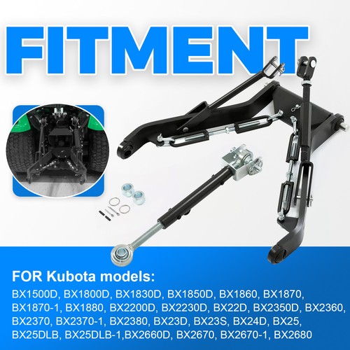Solid Spare 3 Point Hitch Kit For Kubota BX23 BX25 BX25D B-Series Sub-Compact Tractor Models