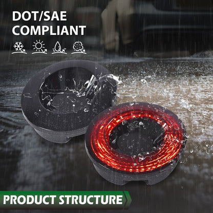Solid Spare 4pcs LED Tail Lights Brake Lamps Fit For 05-13 Chevrolet Corvette C6 Coupe Black