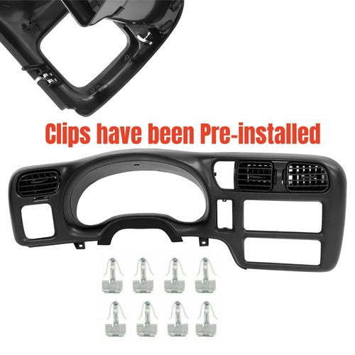 Solid Spare Black Dash Trim Bezel Fit For 1998-2004 Blazer Jimmy Sonoma S10 Bravada New