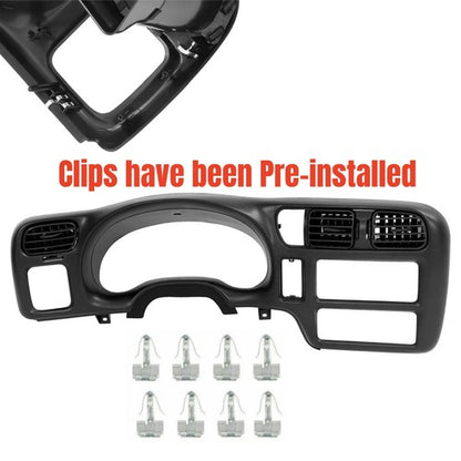 Solid Spare Black Dash Trim Bezel Fit For 1998-2004 Blazer Jimmy Sonoma S10 Bravada New