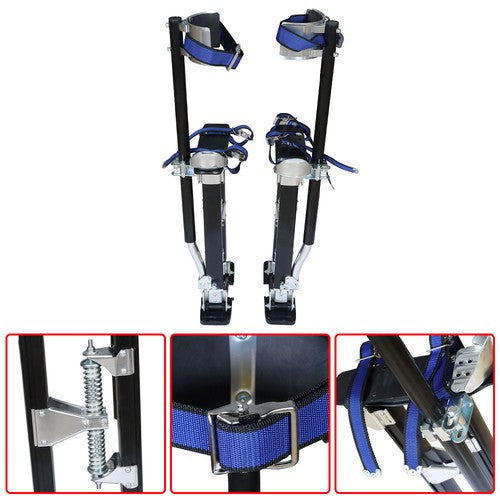 Solid Spare 15" - 23" Adjustable Height Stilts Aluminum Drywall Tool For Painter Taping