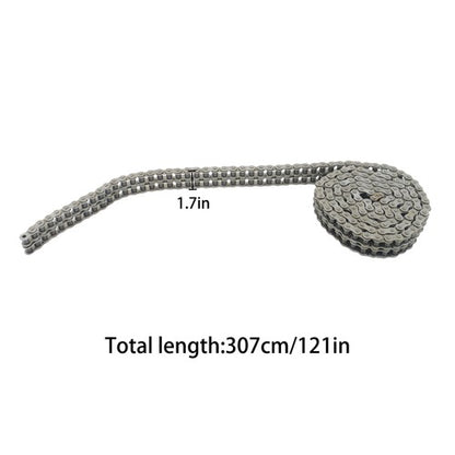 Solid Spare #60-2 Double Strand Duplex Roller Chain 10 Feet with 2 Connecting Link
