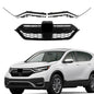 Solid Spare For Honda CR-V 2020 2021 2022 Front Upper Grille and 2pcs Chrome Trim Plastic