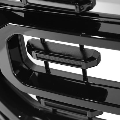 Glossy Black Front Bumper Grille Grill For 2021 2022 2023 Ford F-150 F150 XLT
