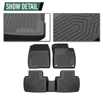 Solid Spare All Weather TPE Floor Mats Fit For 18-2022 Honda Accord Sedan Protection Liners
