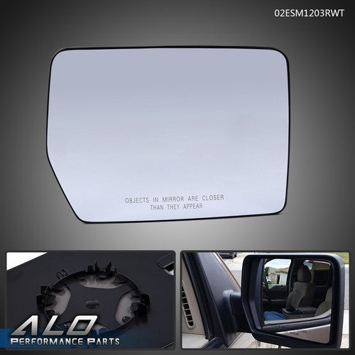 Solid Spare Fit For 2011-2014 Ford F150 Right Hand Passenger Side Mirror Glass Replacement